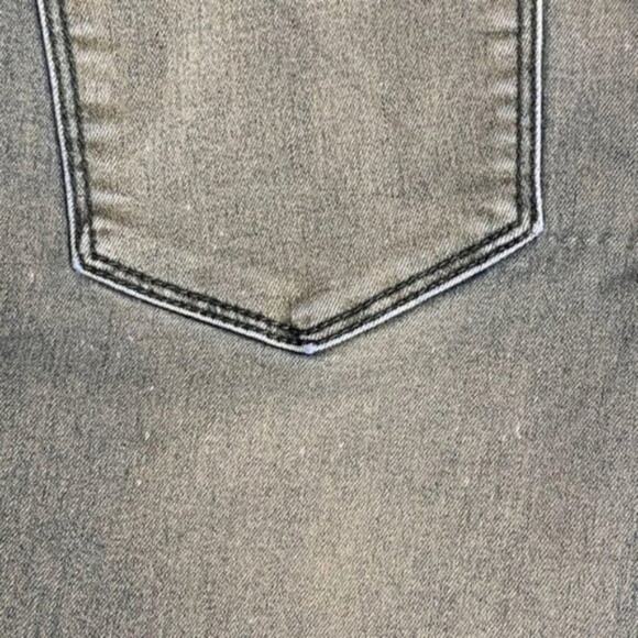 Free People Skinny Cropped Ankle Jeans size 26 Stonewash Treated Denim Y2K - Picture 9 of 13